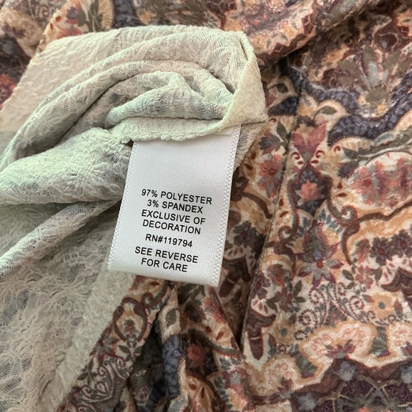 NWOT ONE WORLD Multicolor Midi Dress Size Medium - Picture 11 of 12